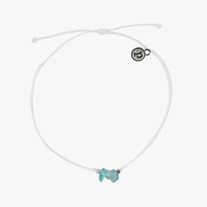 Pura Vida Fluorite Raw Stone Anklet